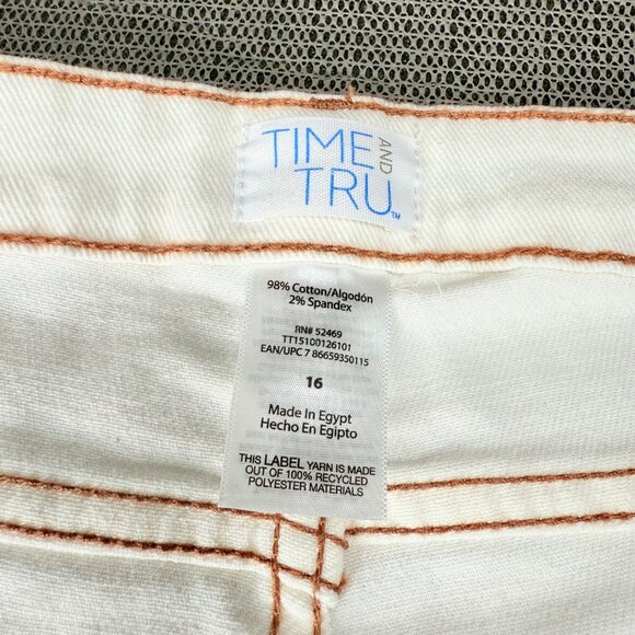 Time And Tru Womens Size 16 White Mid-Rise Bootcut Regular Fit Denim Jeans - Picture 3 of 10